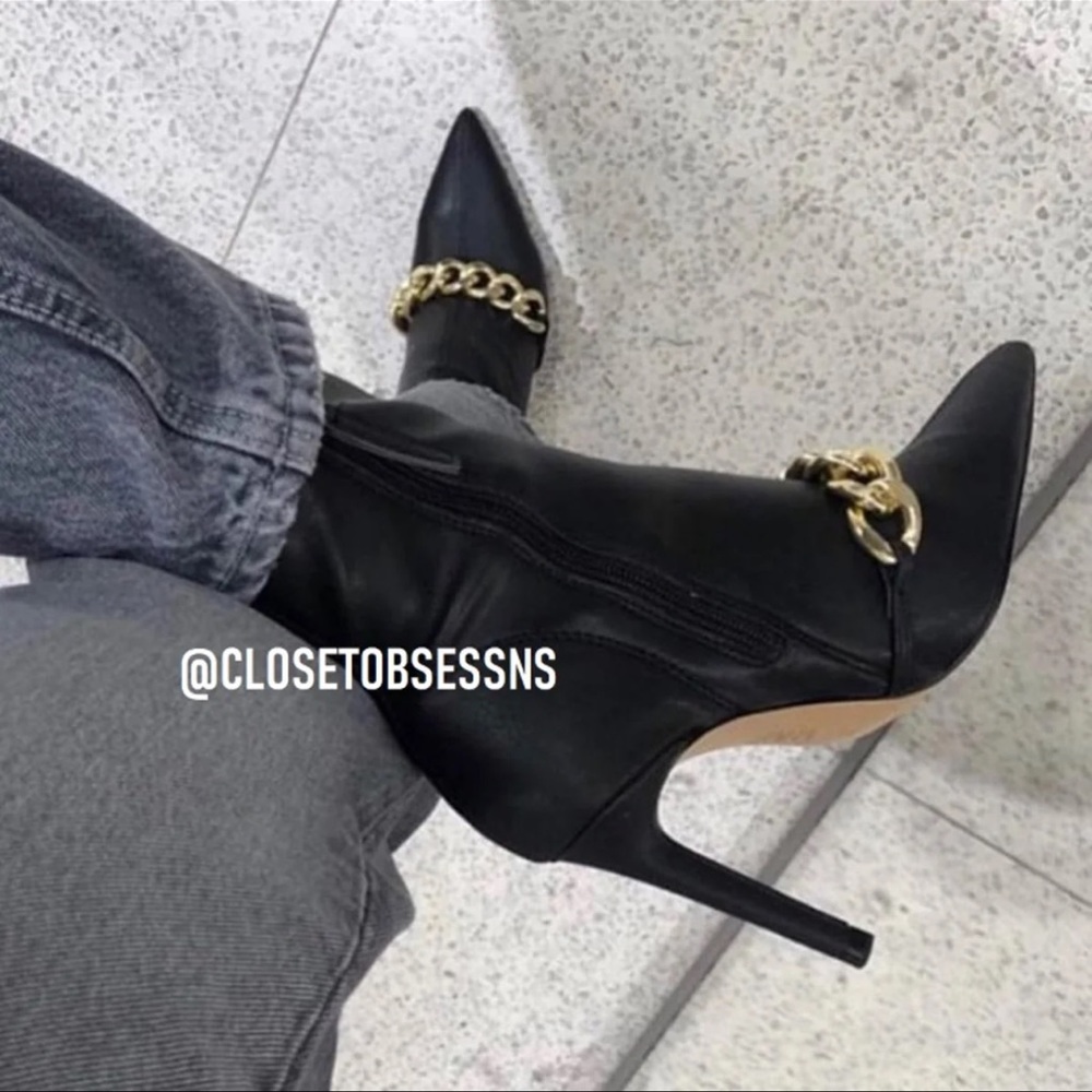 Zara black heeled ankle boots - Picture 4 of 9